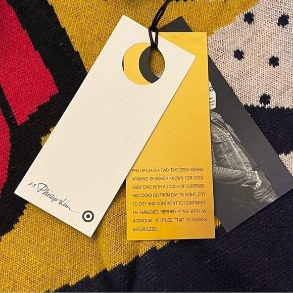 NWT 3.1 Phillip Lim Sweater Dress in Navy BOOM Print Size Medium - Picture 10 of 11